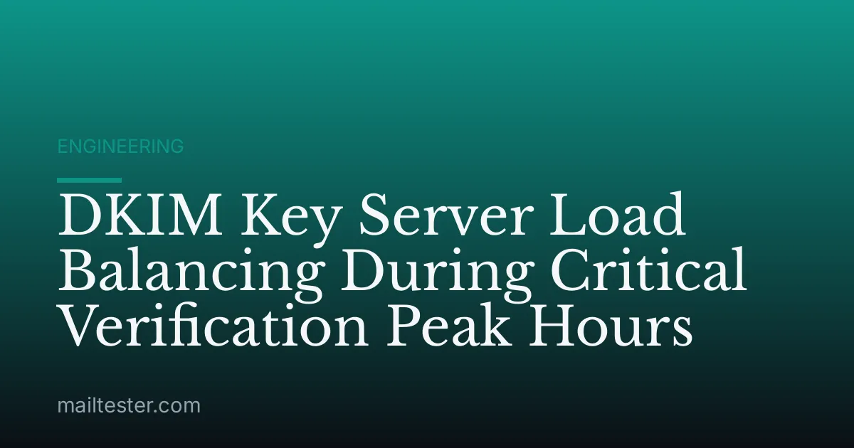 DKIM Key Server Load Balancing During Critical Verification Peak Hours