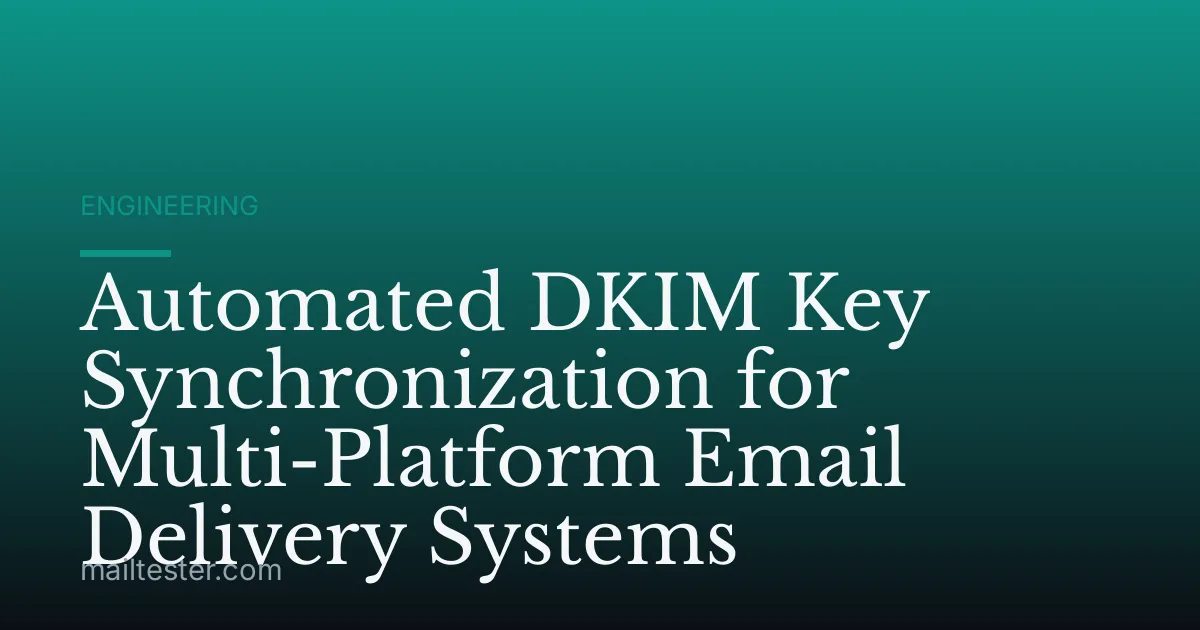 Automated DKIM Key Synchronization for Multi-Platform Email Delivery Systems