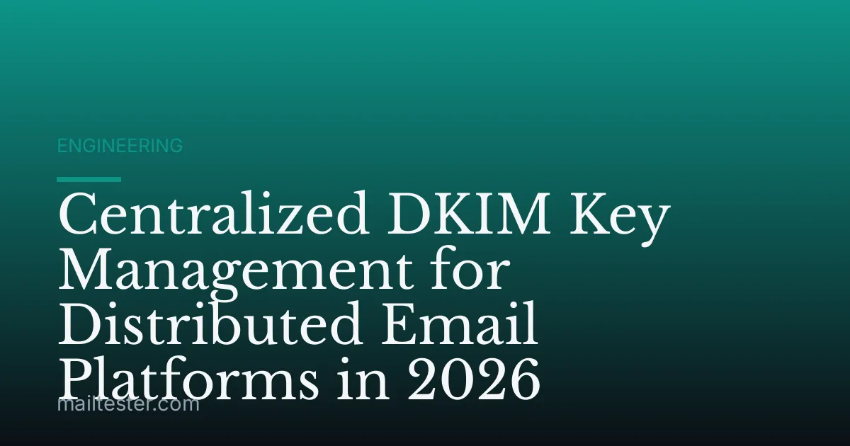 Centralized DKIM Key Management for Distributed Email Platforms in 2026