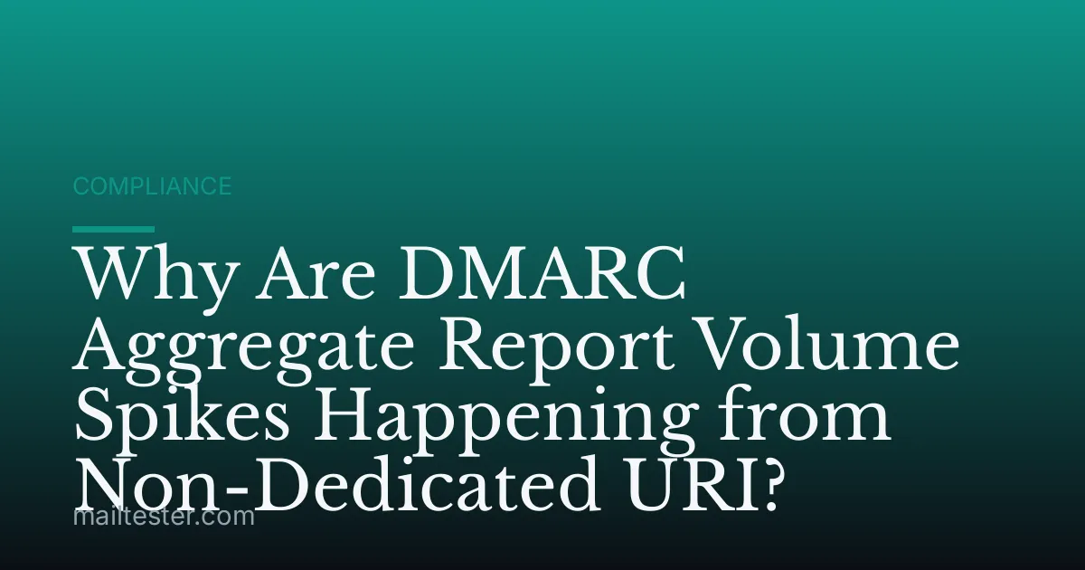 Why Are DMARC Aggregate Report Volume Spikes Happening from Non-Dedicated URI?