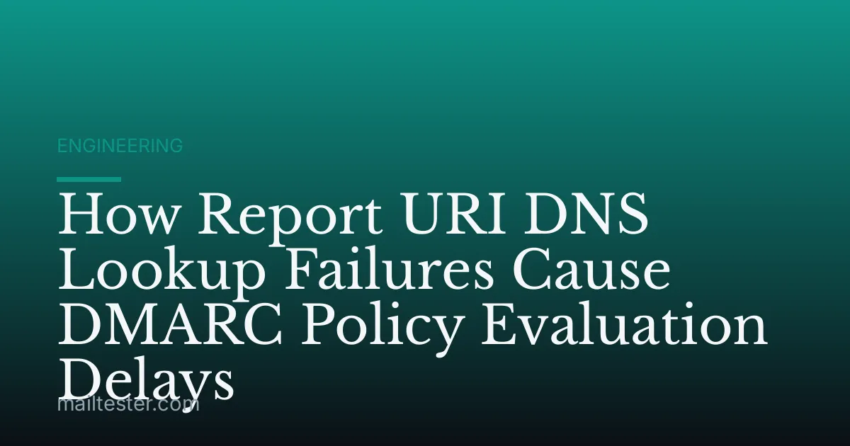 How Report URI DNS Lookup Failures Cause DMARC Policy Evaluation Delays