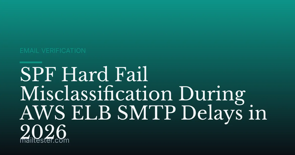 SPF Hard Fail Misclassification During AWS ELB SMTP Delays in 2026