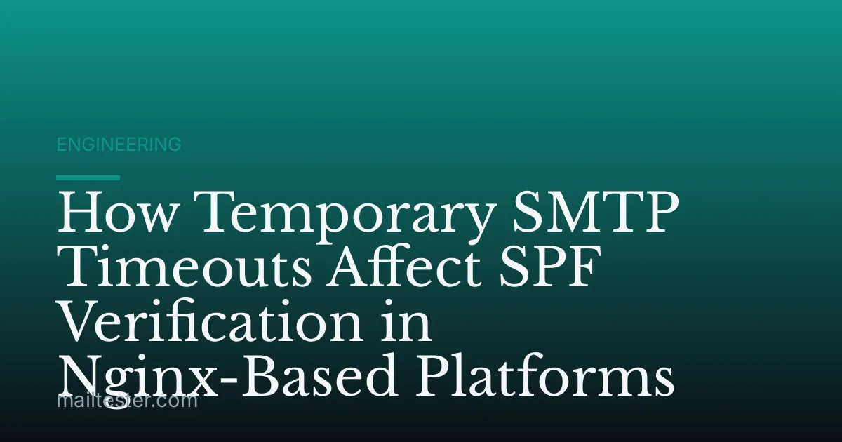 How Temporary SMTP Timeouts Affect SPF Verification in Nginx-Based Platforms