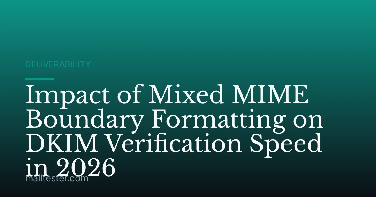 Impact of Mixed MIME Boundary Formatting on DKIM Verification Speed in 2026