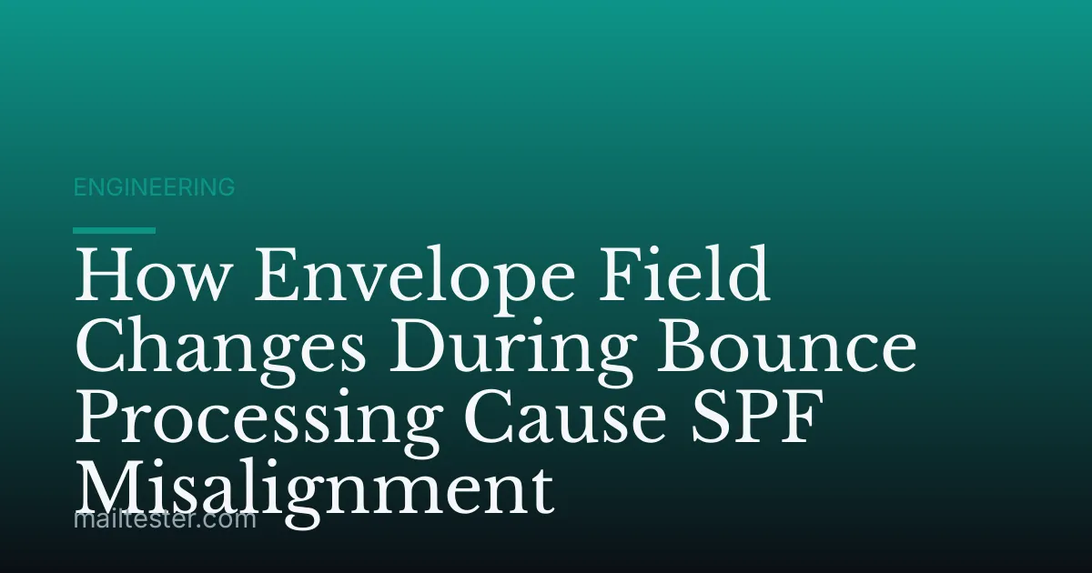 How Envelope Field Changes During Bounce Processing Cause SPF Misalignment