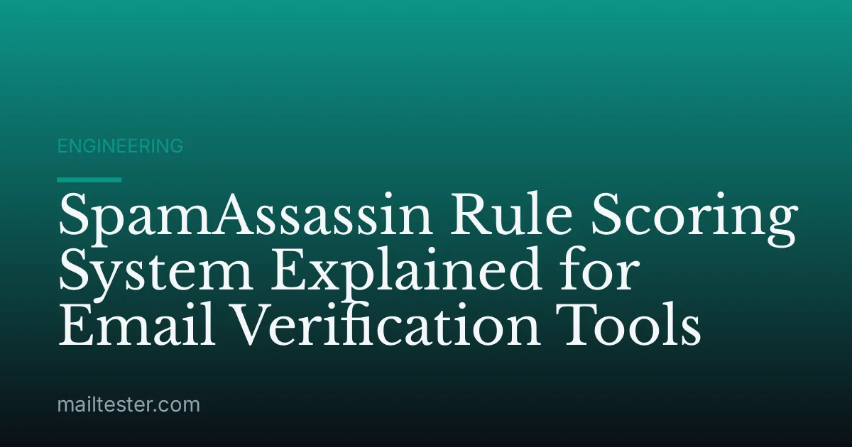 SpamAssassin Rule Scoring System Explained for Email Verification Tools