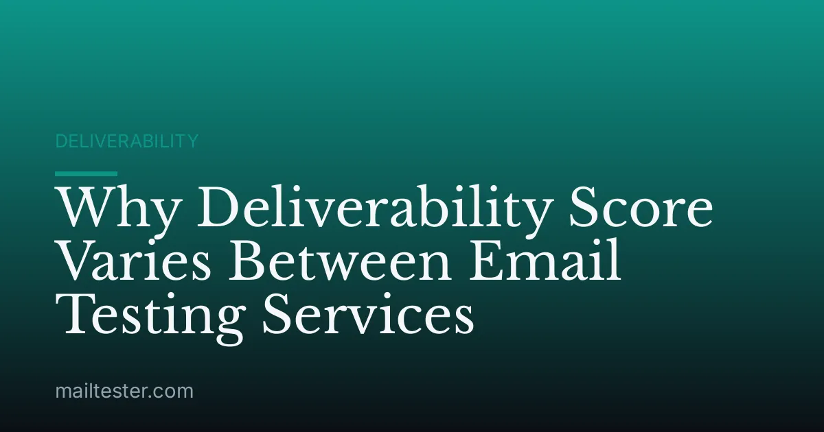 Why Deliverability Score Varies Between Email Testing Services