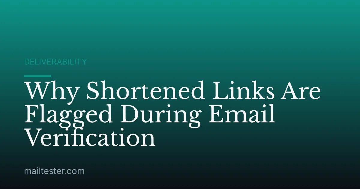 Why Shortened Links Are Flagged During Email Verification
