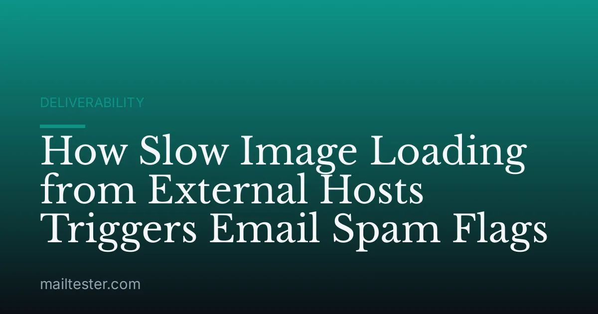 How Slow Image Loading from External Hosts Triggers Email Spam Flags