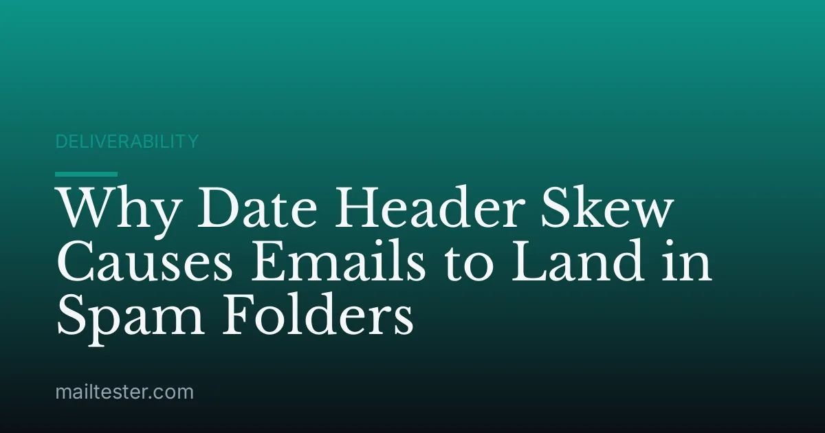 Why Date Header Skew Causes Emails to Land in Spam Folders