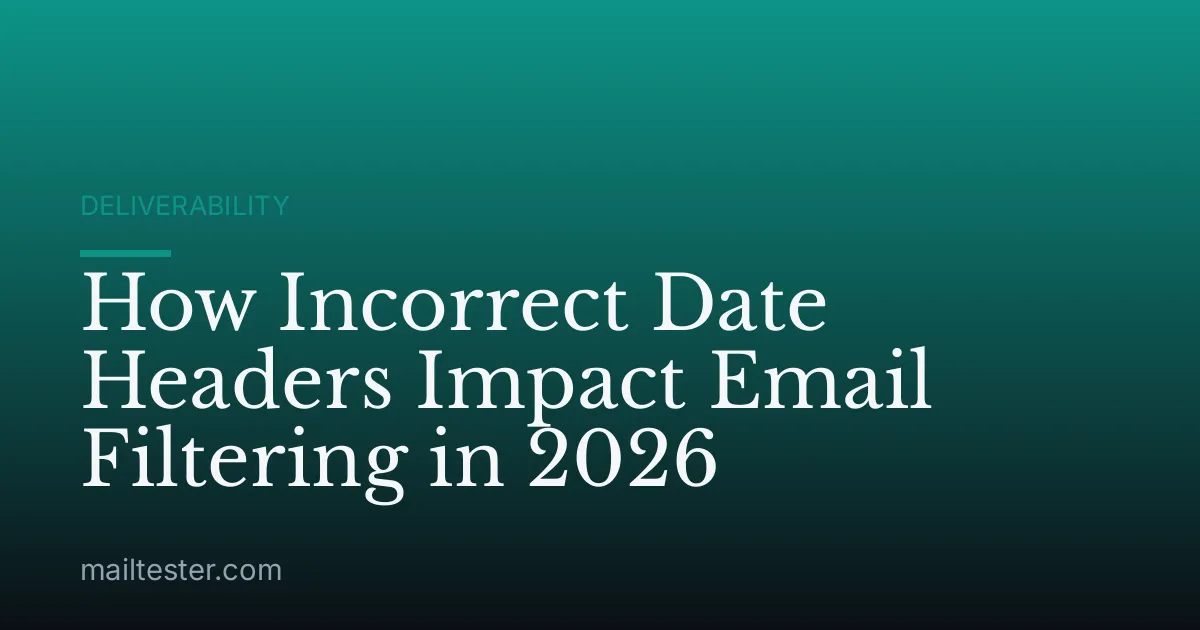 How Incorrect Date Headers Impact Email Filtering in 2026