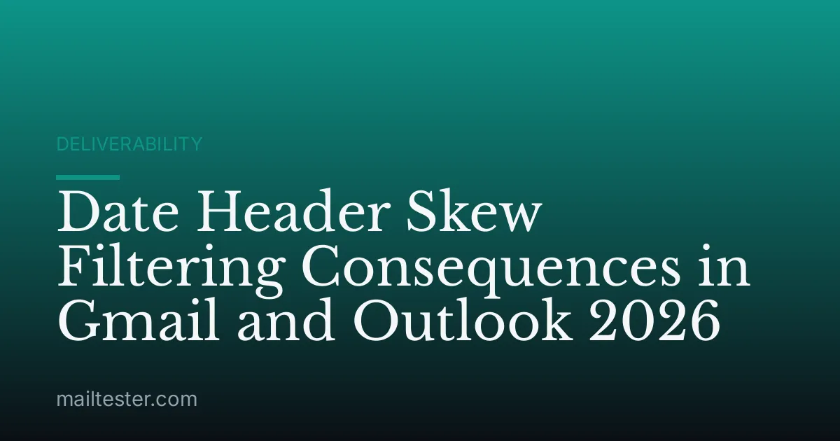 Date Header Skew Filtering Consequences in Gmail and Outlook 2026