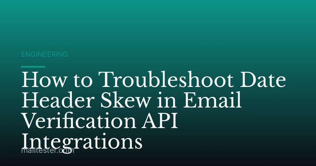 How to Troubleshoot Date Header Skew in Email Verification API Integrations