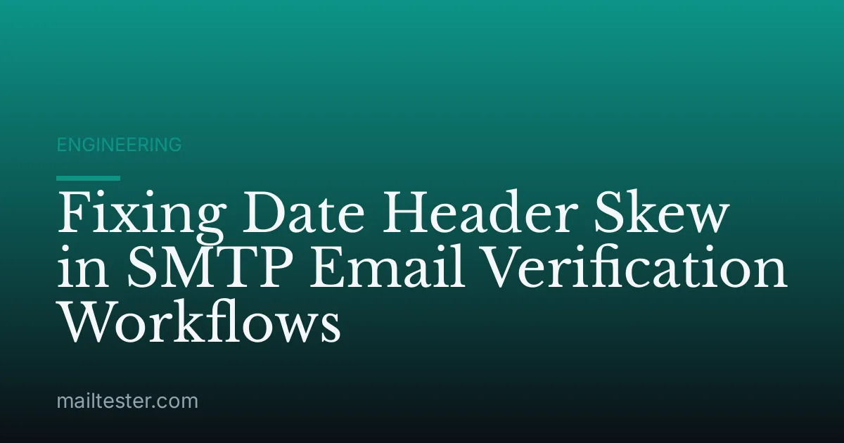 Fixing Date Header Skew in SMTP Email Verification Workflows