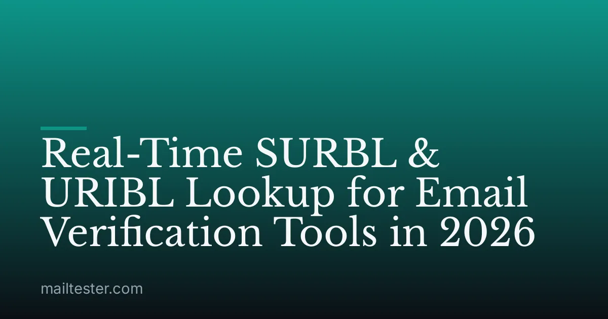 Real-Time SURBL & URIBL Lookup for Email Verification Tools in 2026