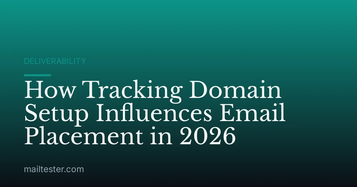 How Tracking Domain Setup Influences Email Placement in 2026