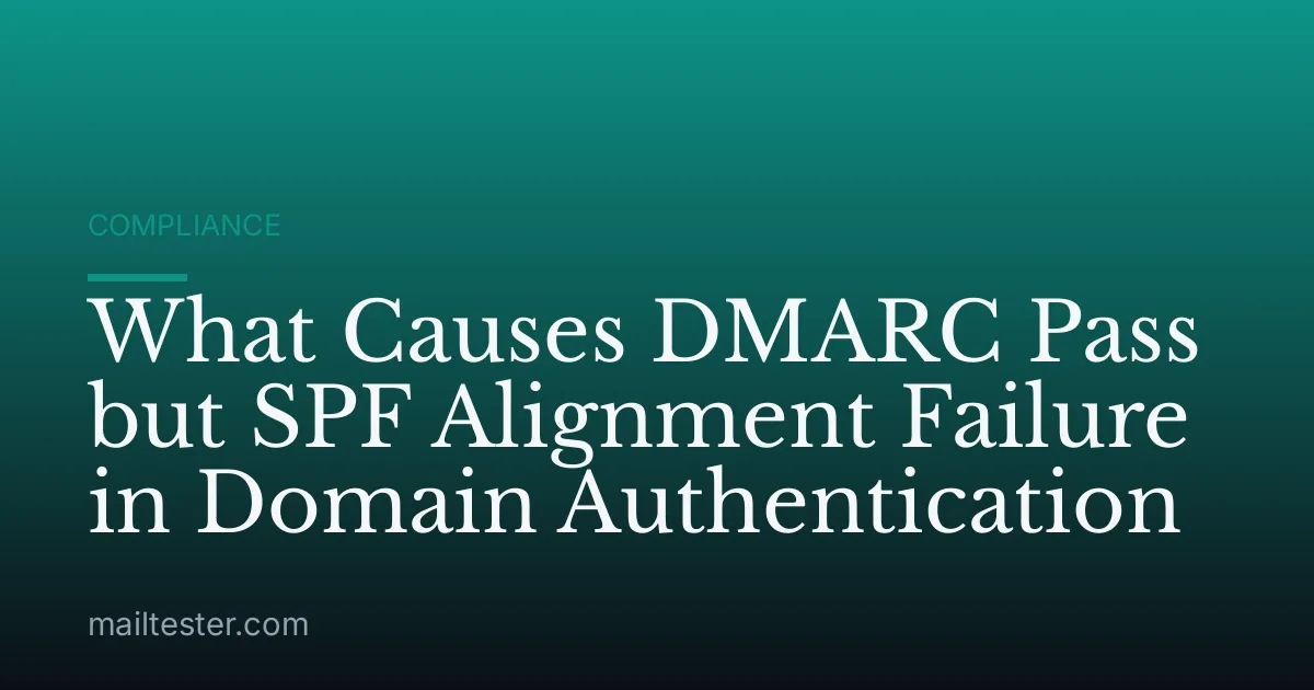 What Causes DMARC Pass but SPF Alignment Failure in Domain Authentication