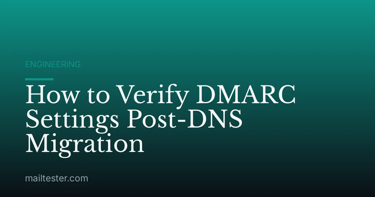 How to Verify DMARC Settings Post-DNS Migration