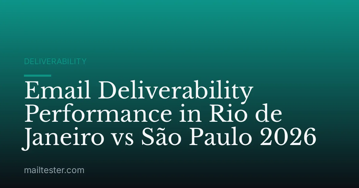 Email Deliverability Performance in Rio de Janeiro vs São Paulo 2026