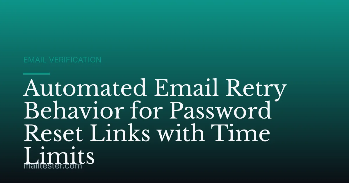 Automated Email Retry Behavior for Password Reset Links with Time Limits