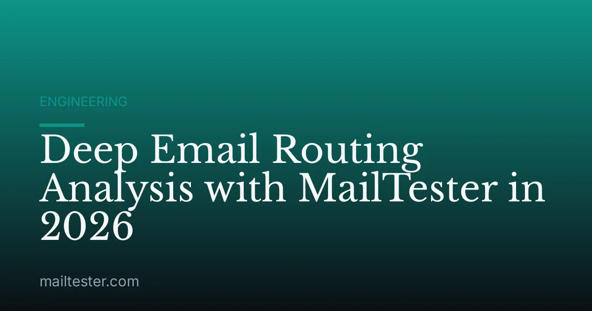 Deep Email Routing Analysis with MailTester in 2026
