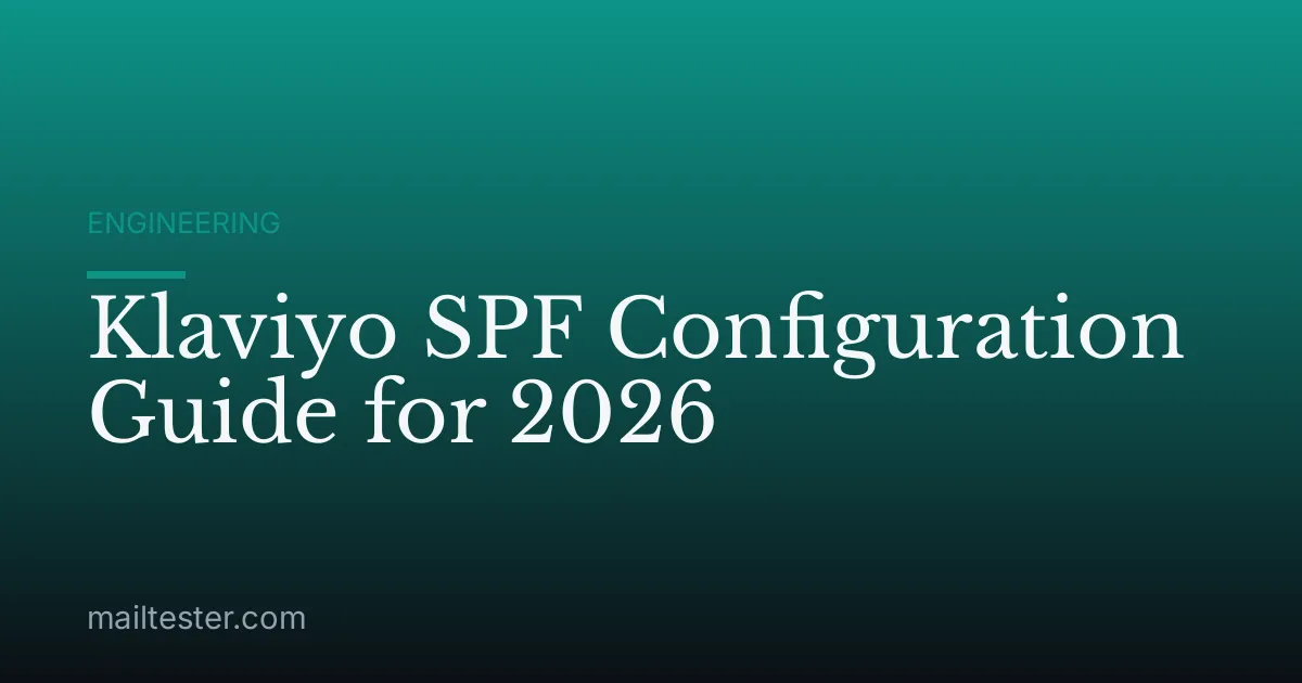 Klaviyo SPF Configuration Guide for 2026