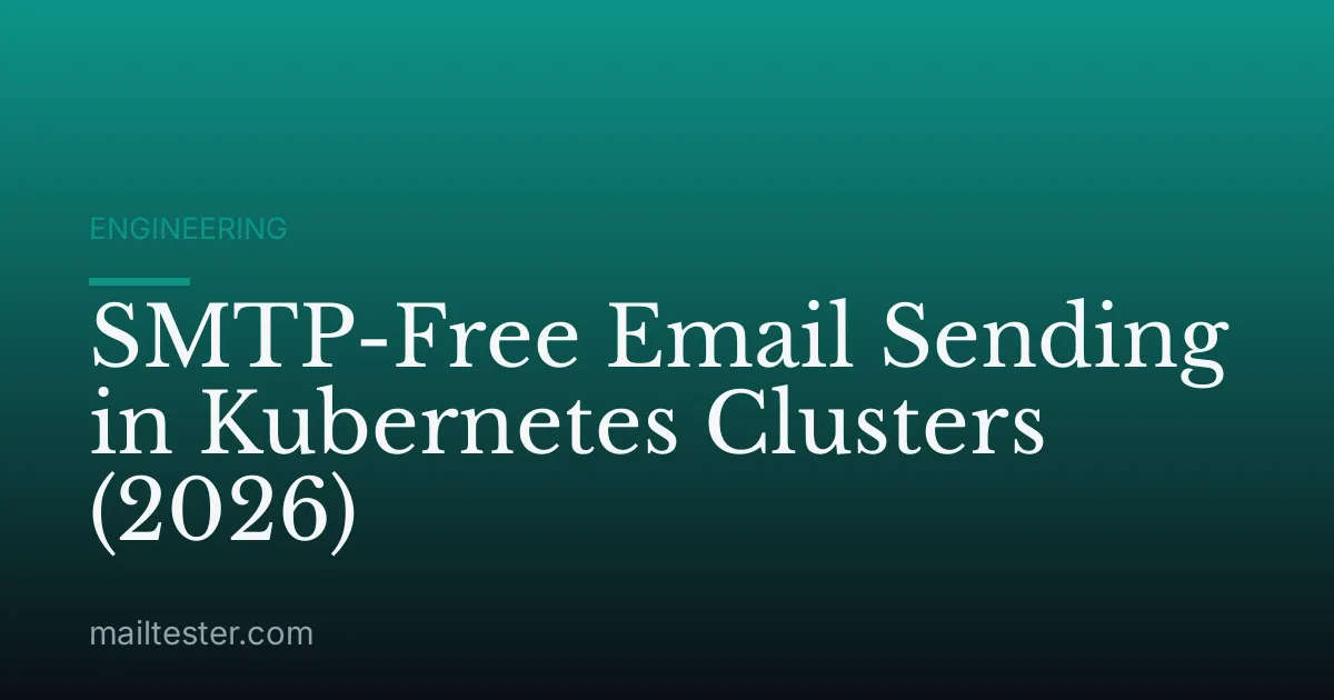 SMTP-Free Email Sending in Kubernetes Clusters (2026)