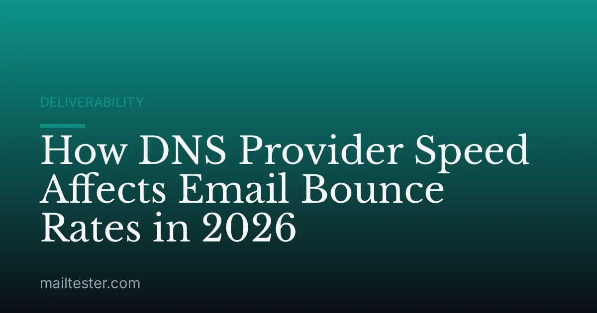 How DNS Provider Speed Affects Email Bounce Rates in 2026