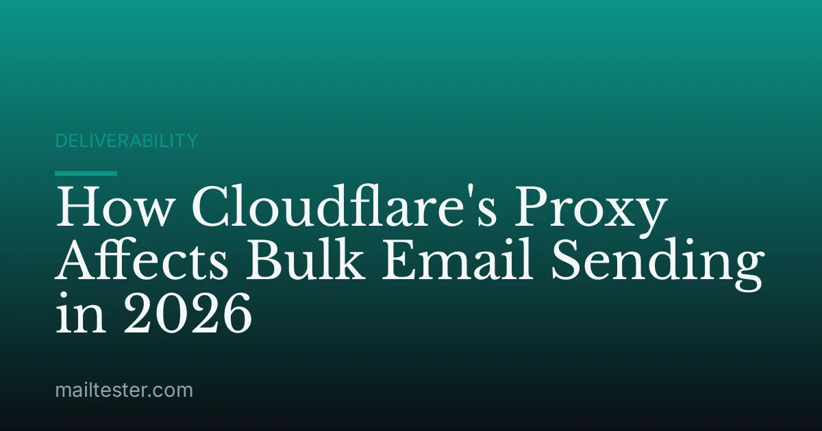 How Cloudflare's Proxy Affects Bulk Email Sending in 2026