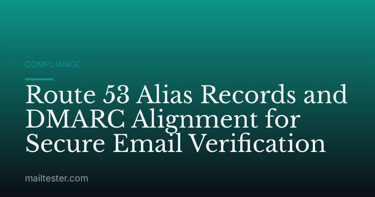 Route 53 Alias Records and DMARC Alignment for Secure Email Verification