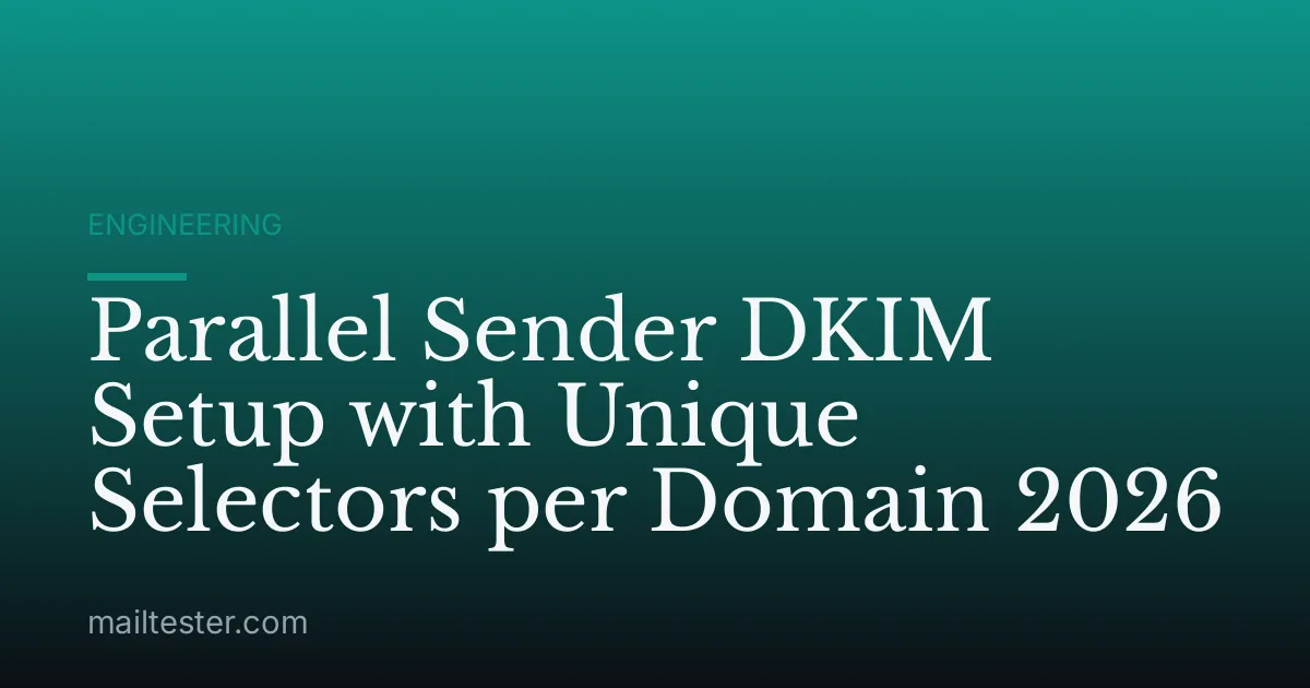 Parallel Sender DKIM Setup with Unique Selectors per Domain 2026