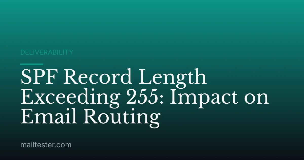 SPF Record Length Exceeding 255: Impact on Email Routing