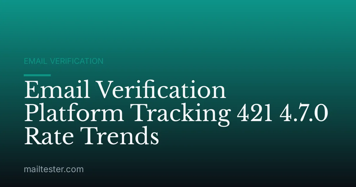Email Verification Platform Tracking 421 4.7.0 Rate Trends