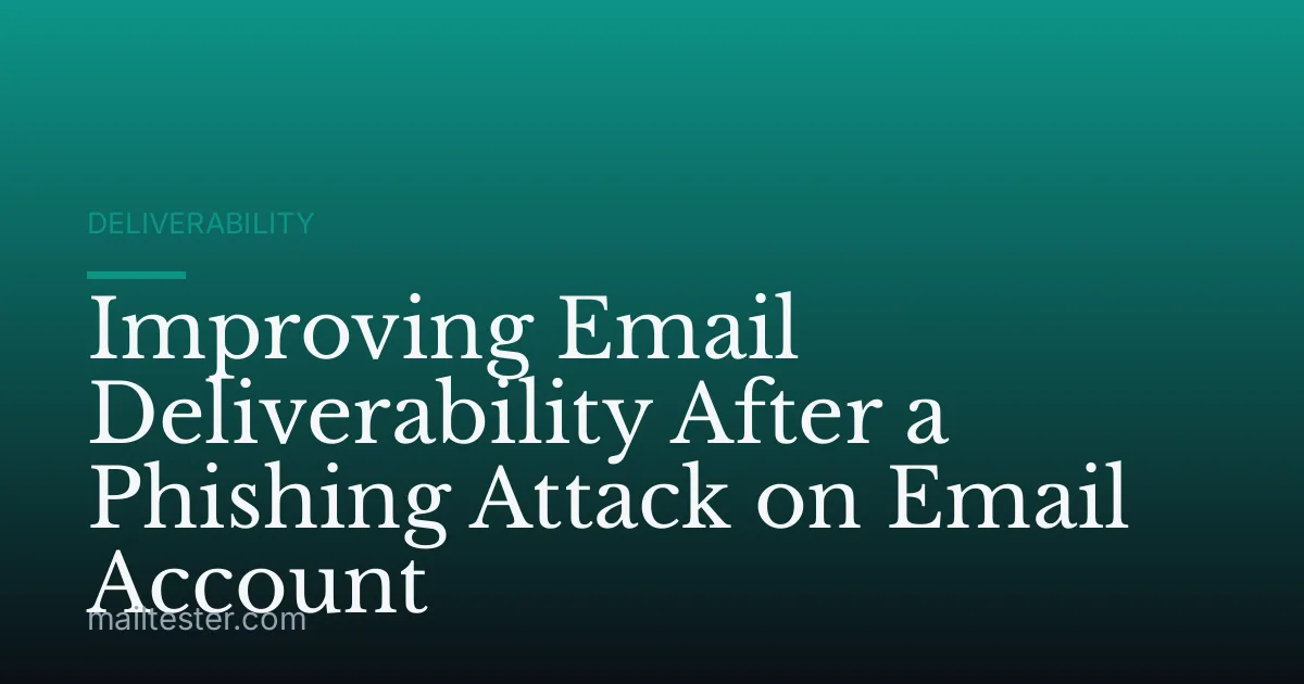 Improving Email Deliverability After a Phishing Attack on Email Account