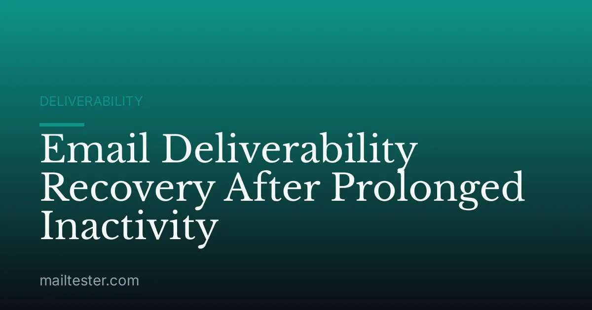 Email Deliverability Recovery After Prolonged Inactivity