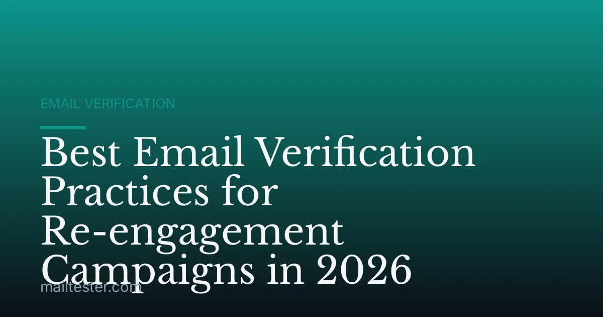 Best Email Verification Practices for Re-engagement Campaigns in 2026