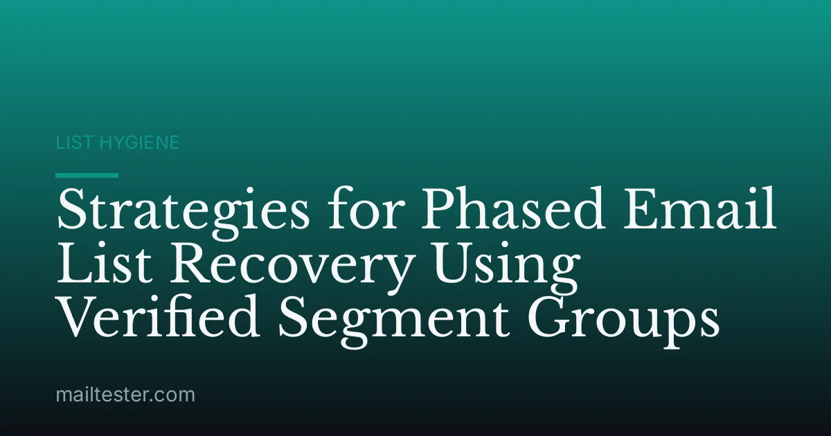 Strategies for Phased Email List Recovery Using Verified Segment Groups