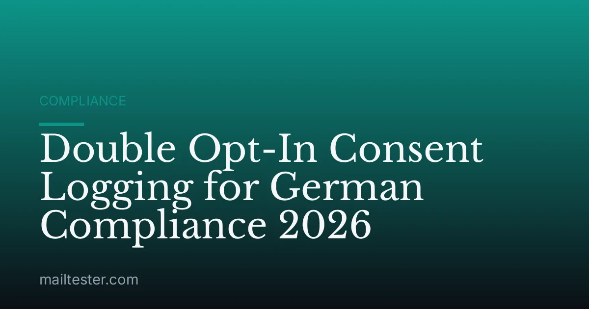 Double Opt-In Consent Logging for German Compliance 2026