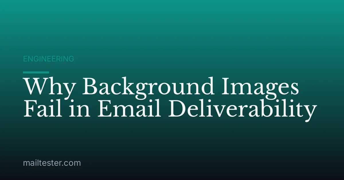 Why Background Images Fail in Email Deliverability