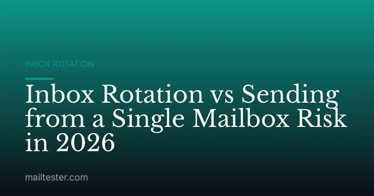 Inbox Rotation vs Sending from a Single Mailbox Risk in 2026