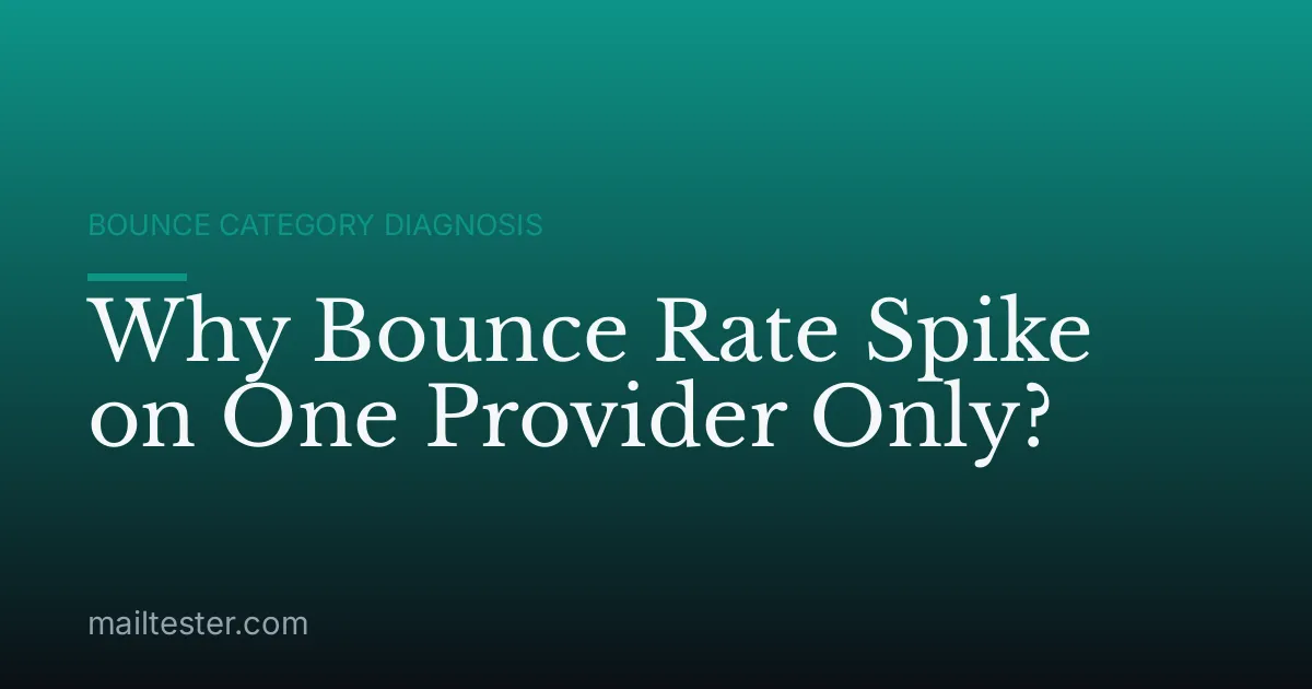 Why Bounce Rate Spike on One Provider Only?