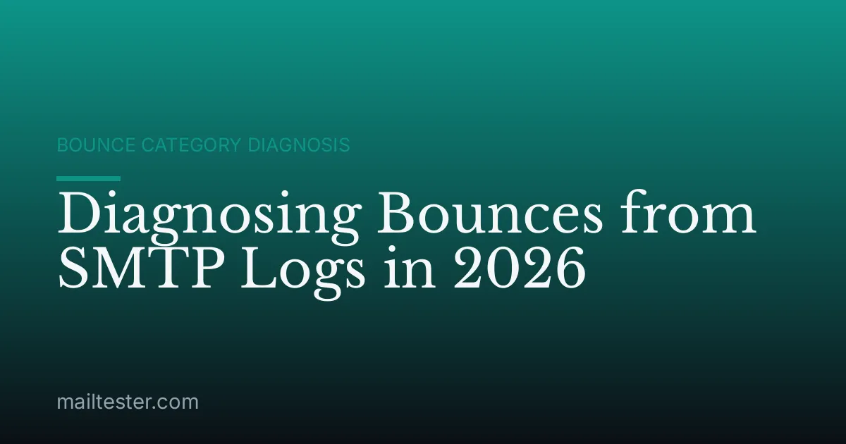 Diagnosing Bounces from SMTP Logs in 2026