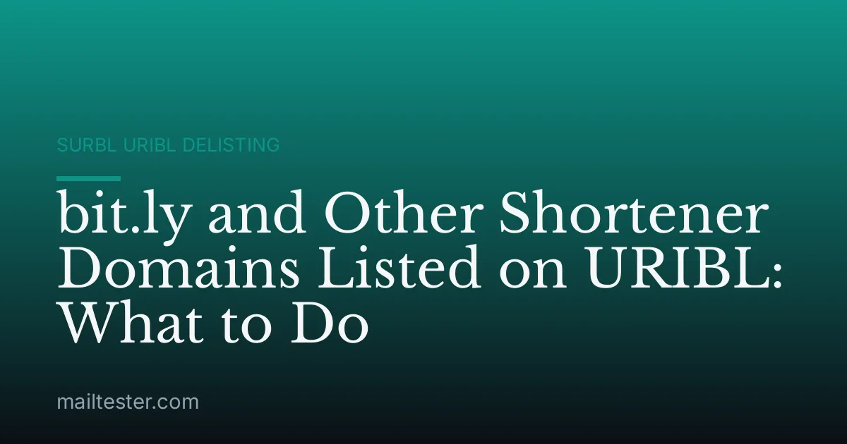 bit.ly and Other Shortener Domains Listed on URIBL: What to Do