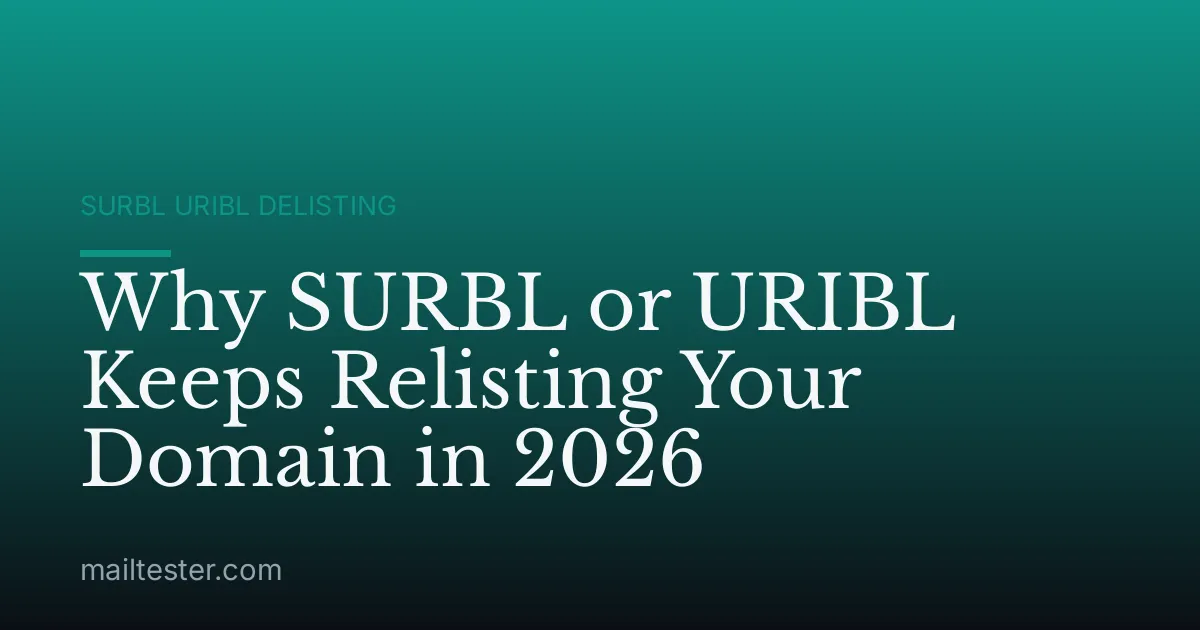 Why SURBL or URIBL Keeps Relisting Your Domain in 2026