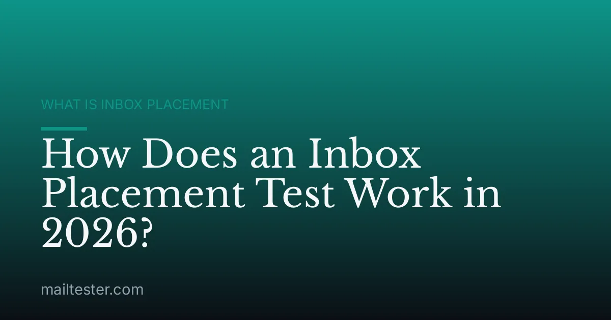How Does an Inbox Placement Test Work in 2026?