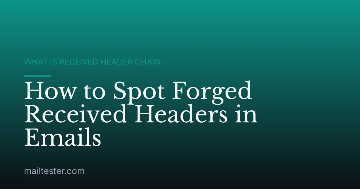 How to Spot Forged Received Headers in Emails