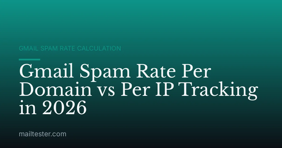Gmail Spam Rate Per Domain vs Per IP Tracking in 2026