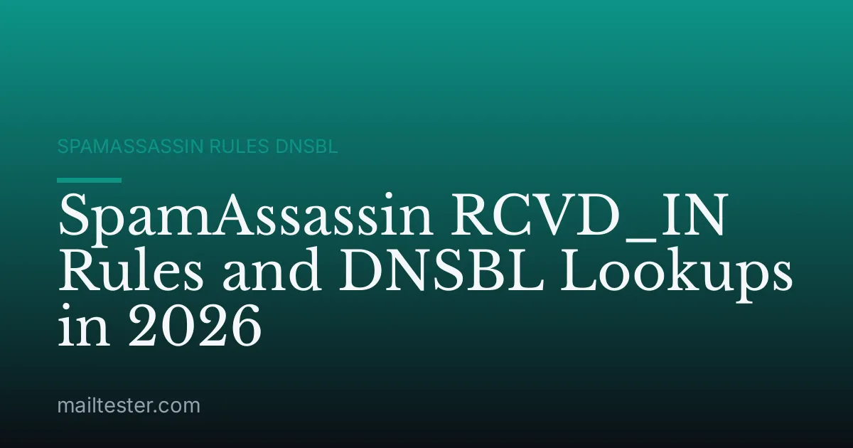 SpamAssassin RCVD_IN Rules and DNSBL Lookups in 2026