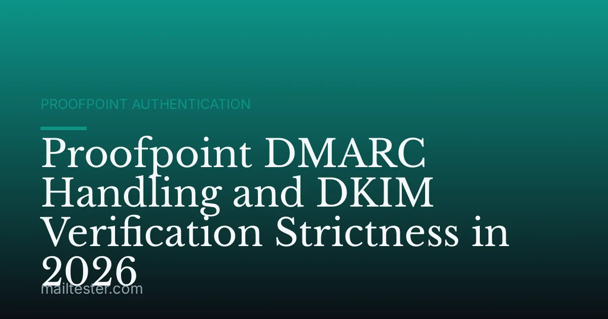 Proofpoint DMARC Handling and DKIM Verification Strictness in 2026