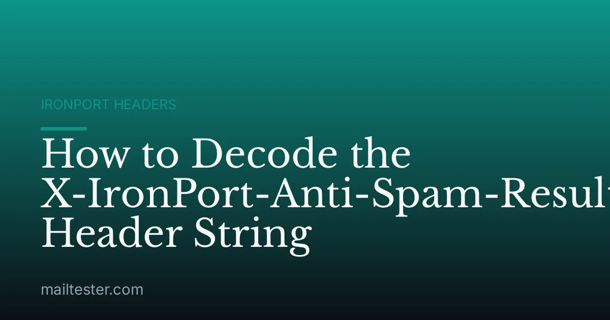 How to Decode the X-IronPort-Anti-Spam-Result Header String